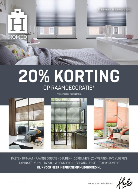 20% korting raamdecoratie